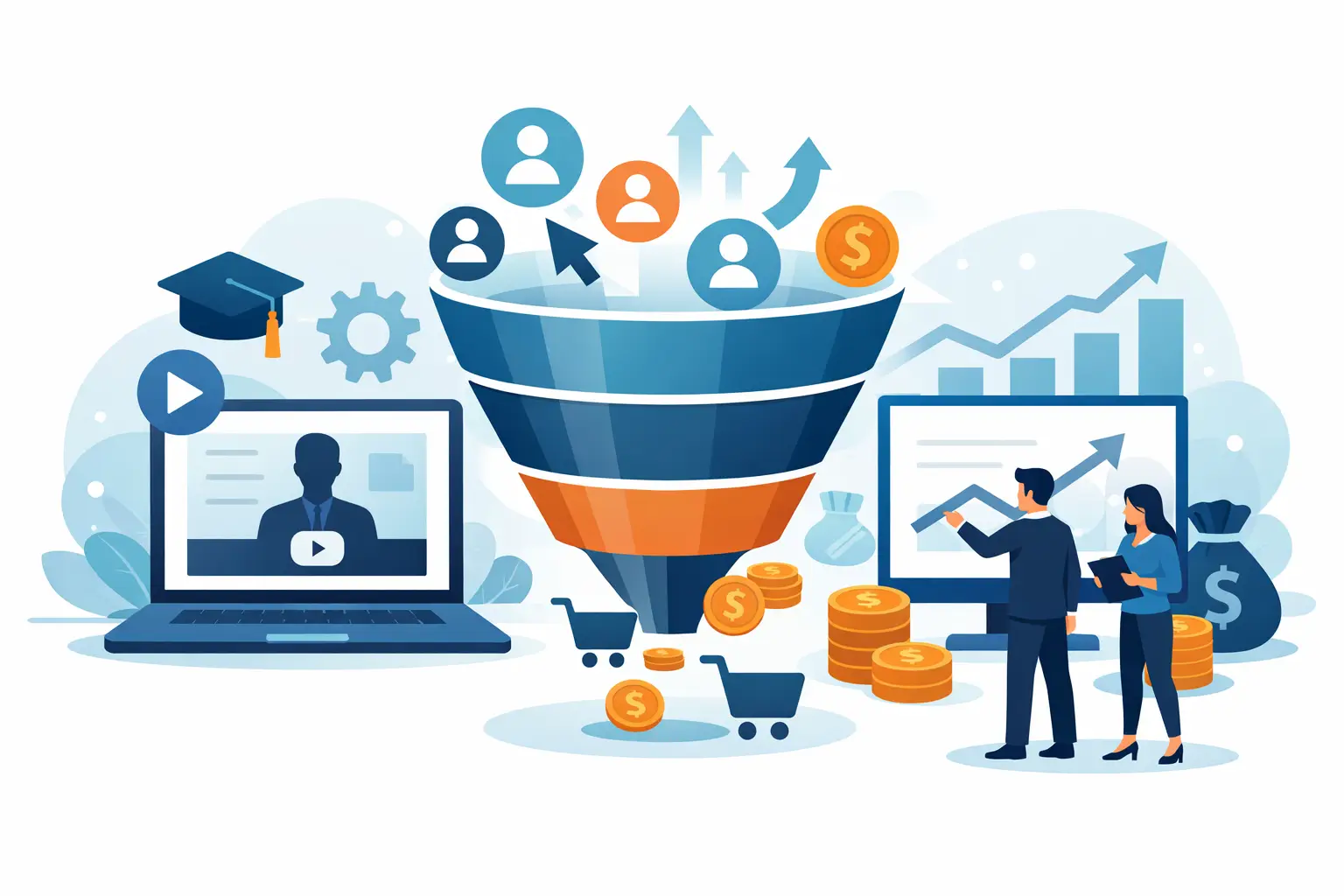 Online-Kurs verkaufen Funnel richtig aufbauen