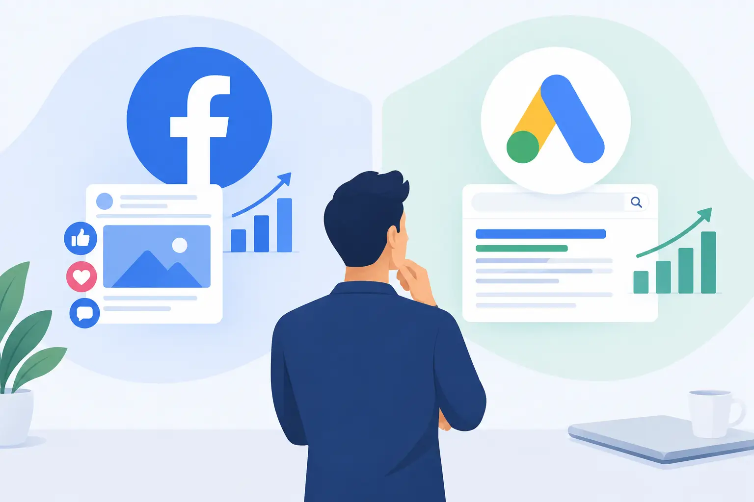 Facebook Ads oder Google Ads – was lohnt sich?